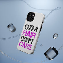DistinctInk ToughCase for Apple iPhone, Compatible with MagSafe Charging - Gym Hair Don't Care