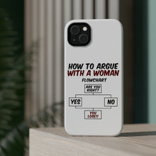 DistinctInk ToughCase for Apple iPhone, Compatible with MagSafe Charging - How To Argue With a Woman Flowchart