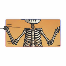 DistinctInk LED Gaming Mouse Pad with Skelefun Halloween Design for Halloween
