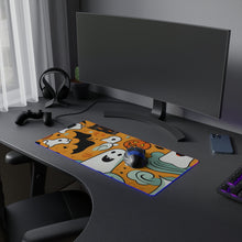 DistinctInk LED Gaming Mouse Pad with Flying Pumpkin Bats Design for Halloween