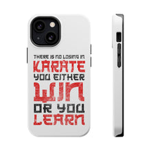 DistinctInk ToughCase for Apple iPhone, Compatible with MagSafe Charging - No Losing in Karate - Win Or Learn