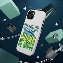 DistinctInk ToughCase for Apple iPhone, Compatible with MagSafe Charging - When in Doubt Twerk it Out