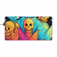 DistinctInk LED Gaming Mouse Pad with The Joy of Connecting Design for Halloween  LGBTQ+ Pride