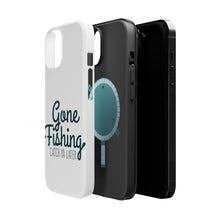 DistinctInk ToughCase for Apple iPhone, Compatible with MagSafe Charging - Gone Fishing Catch Ya Later