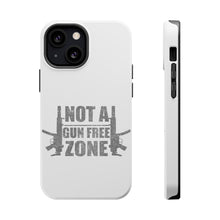 DistinctInk ToughCase for Apple iPhone, Compatible with MagSafe Charging - Not a Gun Free Zone