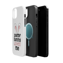 DistinctInk ToughCase for Apple iPhone, Compatible with MagSafe Charging - Some Bunny Loves Me - Rabbit