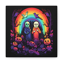 DistinctInk Canvas Wall Art with Living Life to the Fullest for Halloween LGBTQ+ Pride