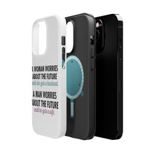 DistinctInk ToughCase for Apple iPhone, Compatible with MagSafe Charging - Worries About the Future Until Married