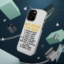 DistinctInk ToughCase for Apple iPhone, Compatible with MagSafe Charging - BBQ Rules for Men