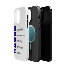 DistinctInk ToughCase for Apple iPhone, Compatible with MagSafe Charging - Nurse Never Gives Up