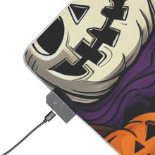 DistinctInk LED Gaming Mouse Pad with "Halloween Haunts and Pumpkin Pals" Design for Halloween