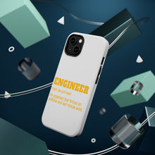 DistinctInk ToughCase for Apple iPhone, Compatible with MagSafe Charging - Engineer Definition - Caffeine and Last Minute
