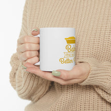 DistinctInk Glossy White Coffee / Tea Mug - Bake the World a Better Place