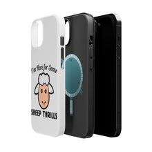 DistinctInk ToughCase for Apple iPhone, Compatible with MagSafe Charging - I'm Here for Some SHEEP Thrills