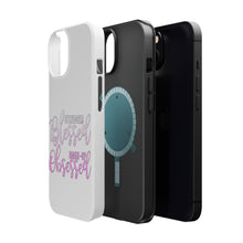 DistinctInk ToughCase for Apple iPhone, Compatible with MagSafe Charging - Stressed Blessed Make Up Obsessed