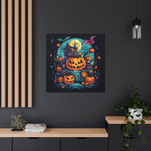 DistinctInk Canvas Wall Art with Trick or Treat Parade for Halloween