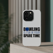 DistinctInk ToughCase for Apple iPhone, Compatible with MagSafe Charging - Bowling is Fun In Your SPARE Time