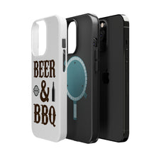 DistinctInk ToughCase for Apple iPhone, Compatible with MagSafe Charging - Beer & Barbecue BBQ