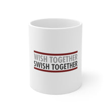 DistinctInk Glossy White Coffee / Tea Mug - Wish Together Swish Together Basketball