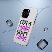 DistinctInk ToughCase for Apple iPhone, Compatible with MagSafe Charging - Gym Hair Don't Care