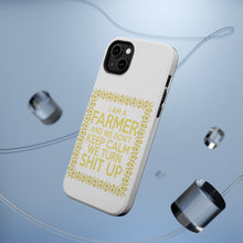 DistinctInk ToughCase for Apple iPhone, Compatible with MagSafe Charging - I'm a Farmer and We Don't Keep Calm