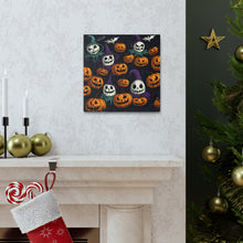 DistinctInk Canvas Wall Art with "Halloween Haunts and Pumpkin Pals" for Halloween