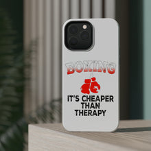 DistinctInk ToughCase for Apple iPhone, Compatible with MagSafe Charging - Boxing It's Cheaper Than Therapy