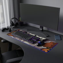 DistinctInk LED Gaming Mouse Pad with Trick or Treat Ghost-O-Lantern Design for Halloween