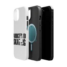 DistinctInk ToughCase for Apple iPhone, Compatible with MagSafe Charging - Addicted to Skating