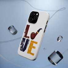 DistinctInk ToughCase for Apple iPhone, Compatible with MagSafe Charging - Love Pipe Smoking