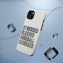 DistinctInk ToughCase for Apple iPhone, Compatible with MagSafe Charging - Stressed Blessed Baseball Obsessed