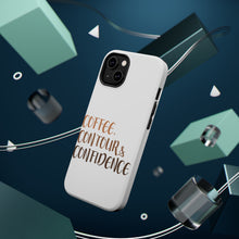 DistinctInk ToughCase for Apple iPhone, Compatible with MagSafe Charging - Coffee Contour & Confidence