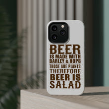 DistinctInk ToughCase for Apple iPhone, Compatible with MagSafe Charging - Beer Is Barley & Hops Beer is Salad