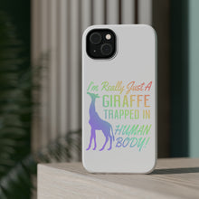 DistinctInk ToughCase for Apple iPhone, Compatible with MagSafe Charging - Just a Giraffe Trapped in a Human Body