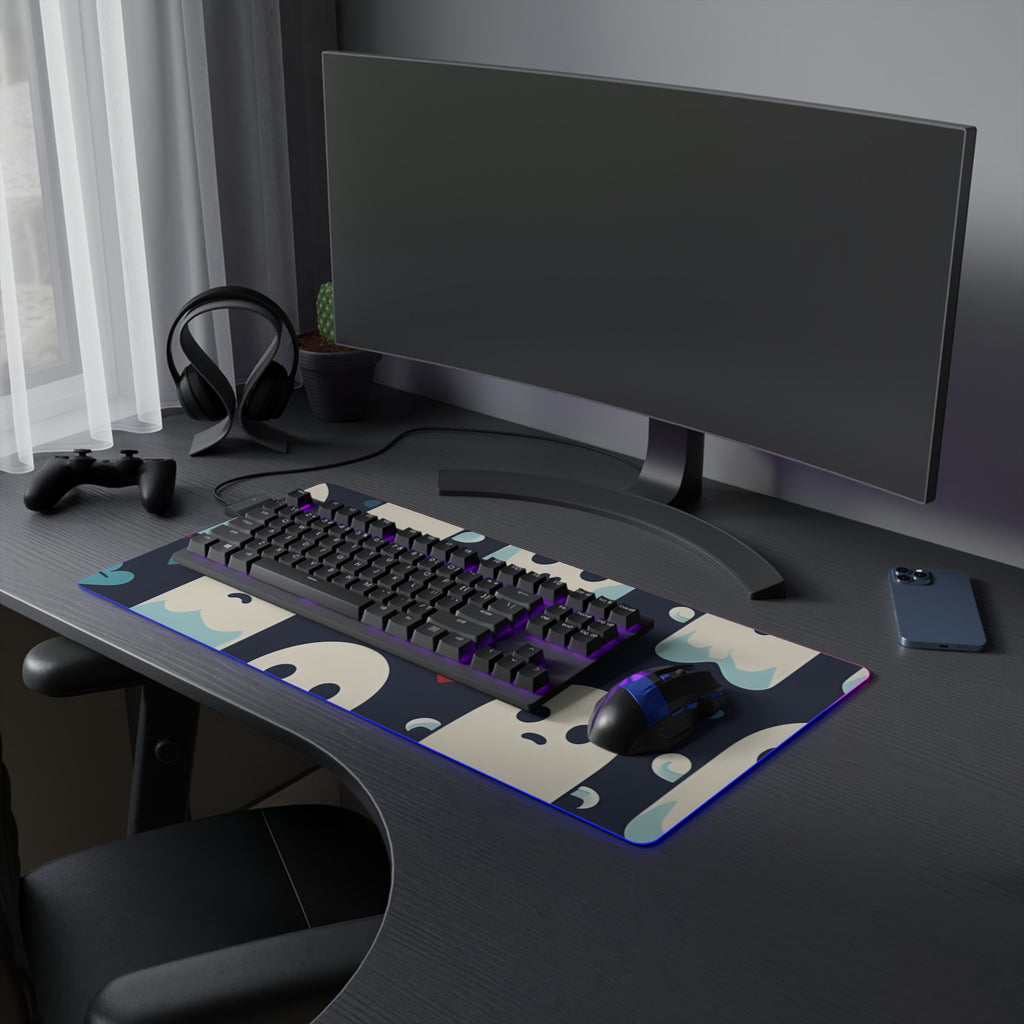 LED Gaming Mouse Pad with Skelephants and Ghostly Ghouls Design for Halloween, view 15