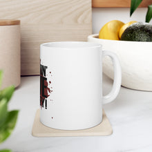 DistinctInk Glossy White Coffee / Tea Mug - I Puckin' Love Hockey