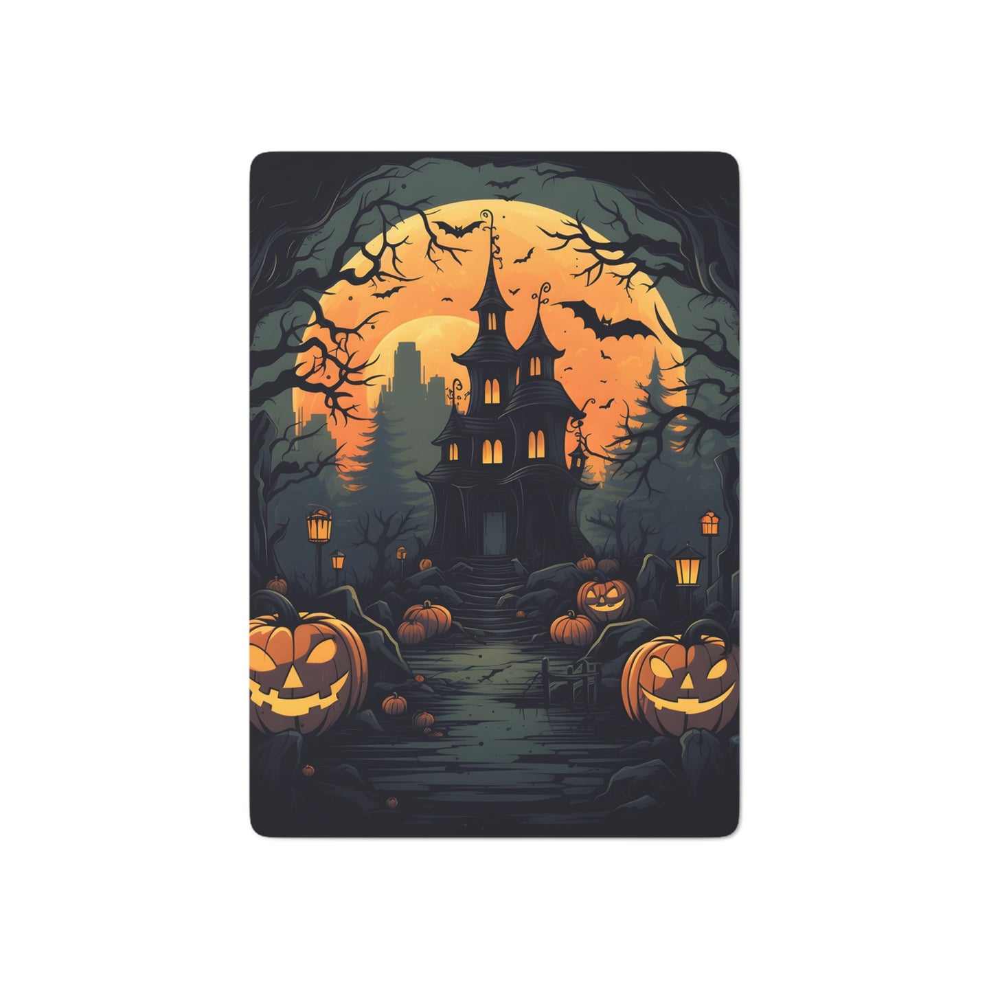 DistinctInk Playing / Poker Cards with Spooky Trick or Treating Design for Halloween