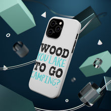 DistinctInk ToughCase for Apple iPhone, Compatible with MagSafe Charging - Wood You Lake to Go Camping