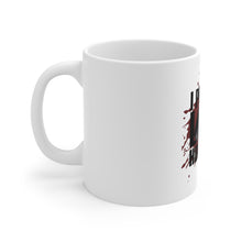DistinctInk Glossy White Coffee / Tea Mug - I Puckin' Love Hockey