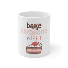 DistinctInk Glossy White Coffee / Tea Mug - Bake Someone Happy