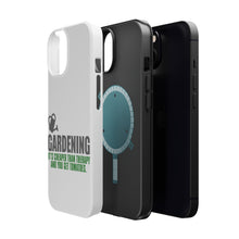 DistinctInk ToughCase for Apple iPhone, Compatible with MagSafe Charging - Gardening - Cheaper Than Therapy & You Get Tomatoes
