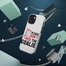 DistinctInk ToughCase for Apple iPhone, Compatible with MagSafe Charging - Please Don't Feed the Goalie