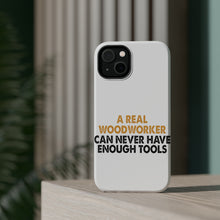DistinctInk ToughCase for Apple iPhone, Compatible with MagSafe Charging - Real Woodworker Can Never Have Enough Tools