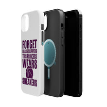 DistinctInk ToughCase for Apple iPhone, Compatible with MagSafe Charging - Forget Glass Slippers Princess Wears Sneakers