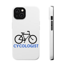DistinctInk ToughCase for Apple iPhone, Compatible with MagSafe Charging - Cycologist Bicycle Cycling