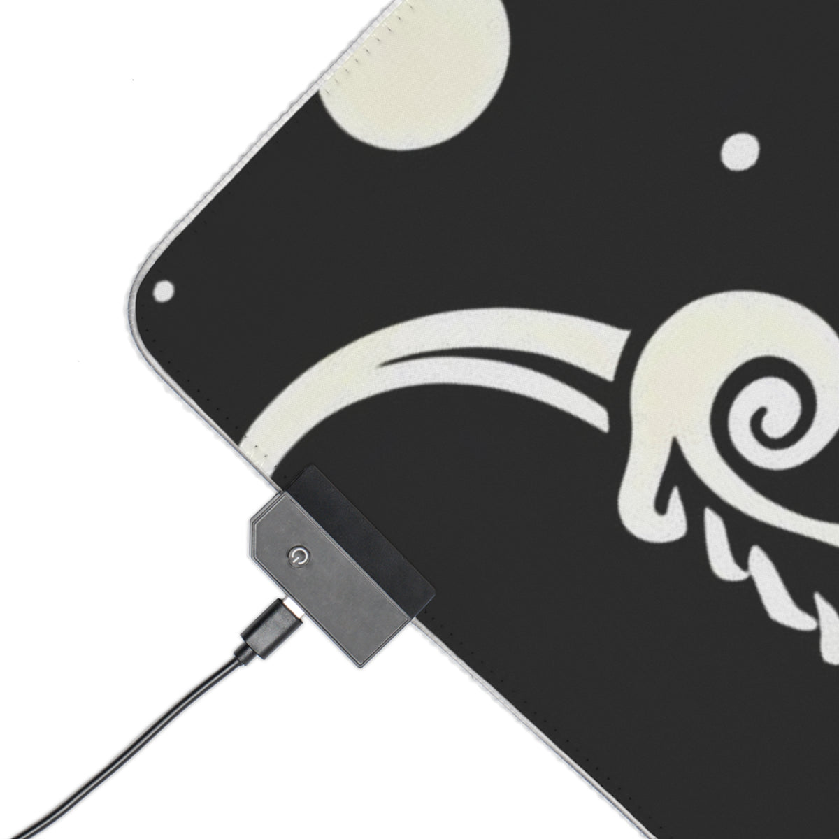 LED Gaming Mouse Pad with Ghost Skeleton Cartoon Pumpkins Design for Halloween, view 12