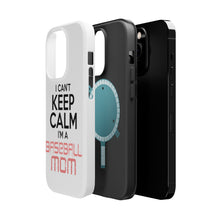 DistinctInk ToughCase for Apple iPhone, Compatible with MagSafe Charging - Can't Keep Calm I'm a Baseball mom