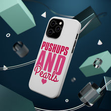 DistinctInk ToughCase for Apple iPhone, Compatible with MagSafe Charging - Pushups and Pearls
