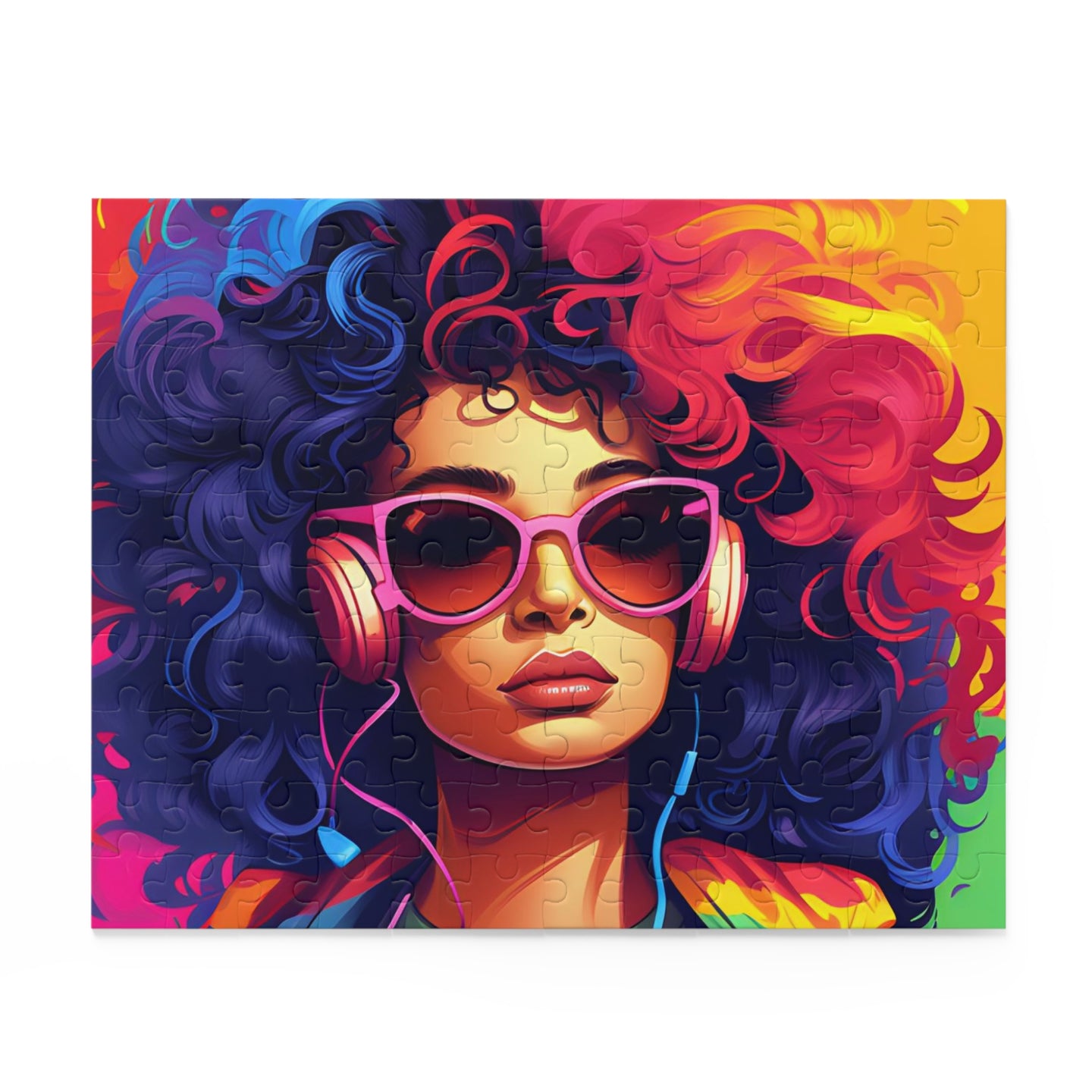 DistinctInk Jigsaw Puzzle with Living a Full Life Design for LGBTQ+ Pride