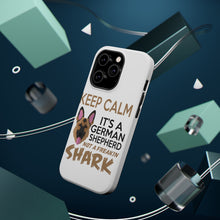 DistinctInk ToughCase for Apple iPhone, Compatible with MagSafe Charging - Keep Calm - It's a German Shepherd